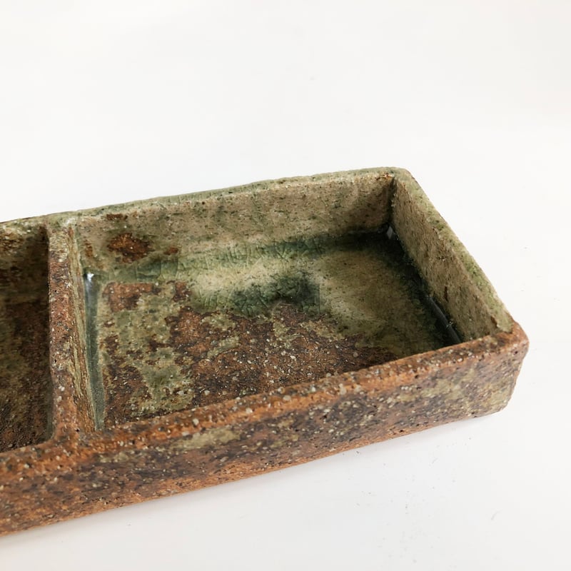 伊賀焼 忠央窯 秋野宏和 長角仕切皿 〈新品〉 | 器屋 HAKOBE