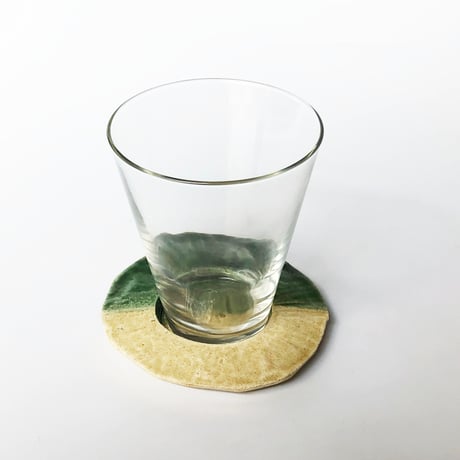 河村岳志 陶茶托 ツートンカラー〈新品〉