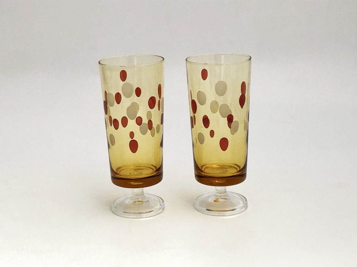 アデリア カップandソーサー グラスセット 昭和レトロ 琥珀色 アンバー