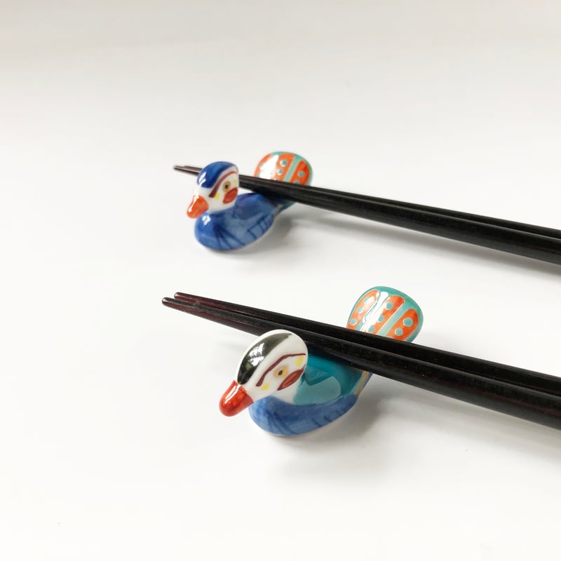 有田焼 幸楽窯 錦黒蒔絵 おしどり 箸置き　10個 有田焼 幸楽窯 錦黒蒔絵 おしどり 箸置き 10個 【公式通販】