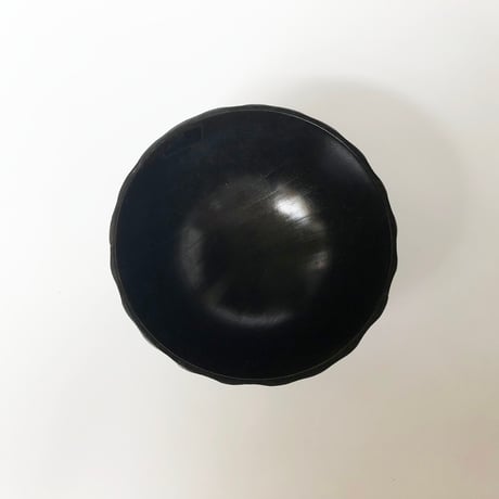 紀州漆器 汁椀  鉢型 段々彫 黒〈新品〉