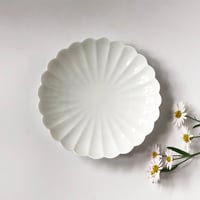 有田焼 其泉 白磁 菊割 銘々皿〈新品〉