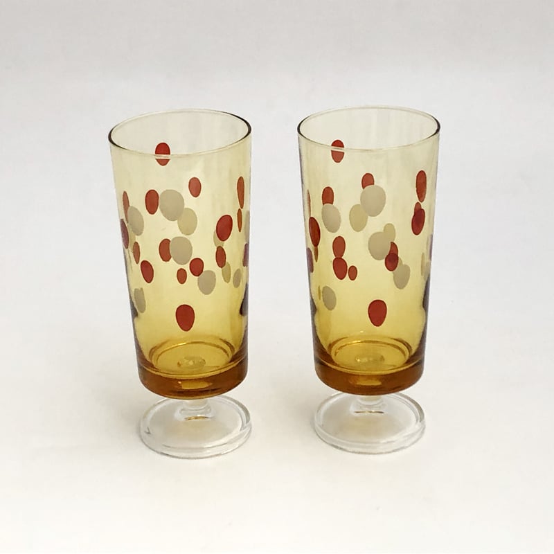 アデリア脚付アンバーグラス、Refineティーセット、Pearl花柄ティーセット アデリア脚付アンバーグラス、Refineティーセット、Pearl花柄ティー