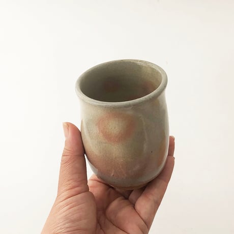 萩焼 緑栄窯 湯呑み（化粧）木箱入〈古物〉