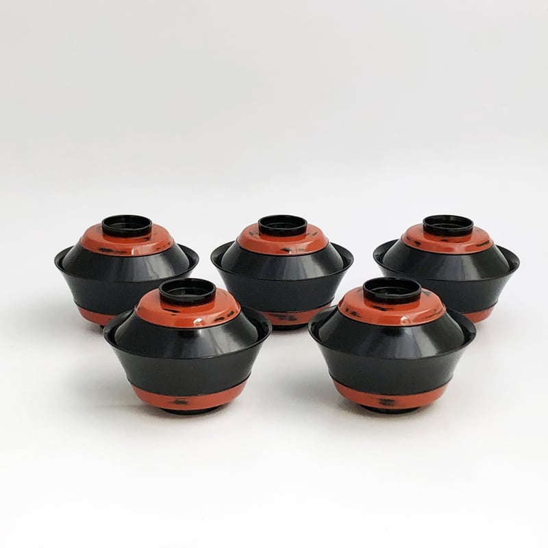 蓋付き汁椀 5セット〈新品〉 | 器屋 HAKOBE 蓋付き汁椀 5セット〈新品〉 | 器屋 HAKOBE