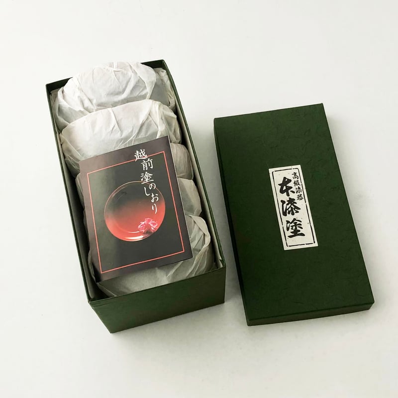 越前塗 ぼかし 春秋汁椀 5セット〈新古品〉 | 器屋 HAKOBE