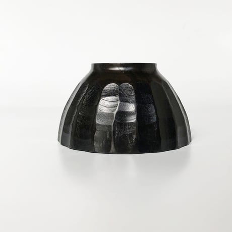 紀州漆器 汁椀  鉢型 段々彫 黒〈新品〉