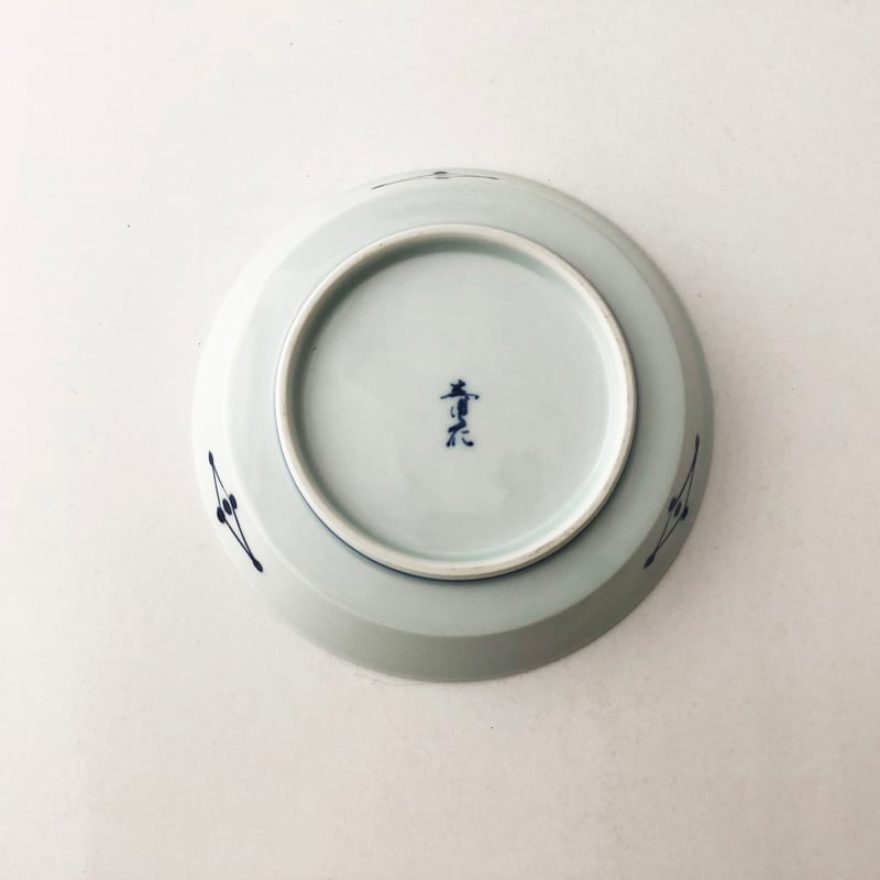 有田焼 青花 江戸紋 渕上り5寸皿〈新品〉 | 器屋 HAKOBE