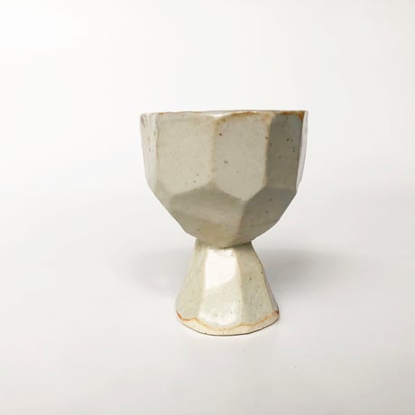 河村岳志 足つきお猪口 淡灰〈新品〉