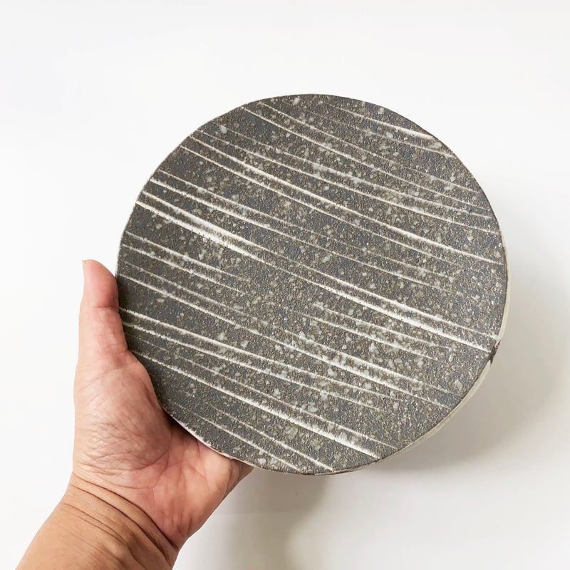 丹波焼 丹泉窯 線分6.5寸丸皿〈新品〉 | 器屋 HAKOBE