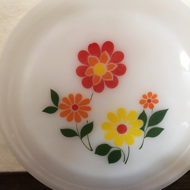 白地手描大皿 植物柄 陶芸作家 立山周平デザイン 手描き和風桜柄 大皿長皿お寿司皿