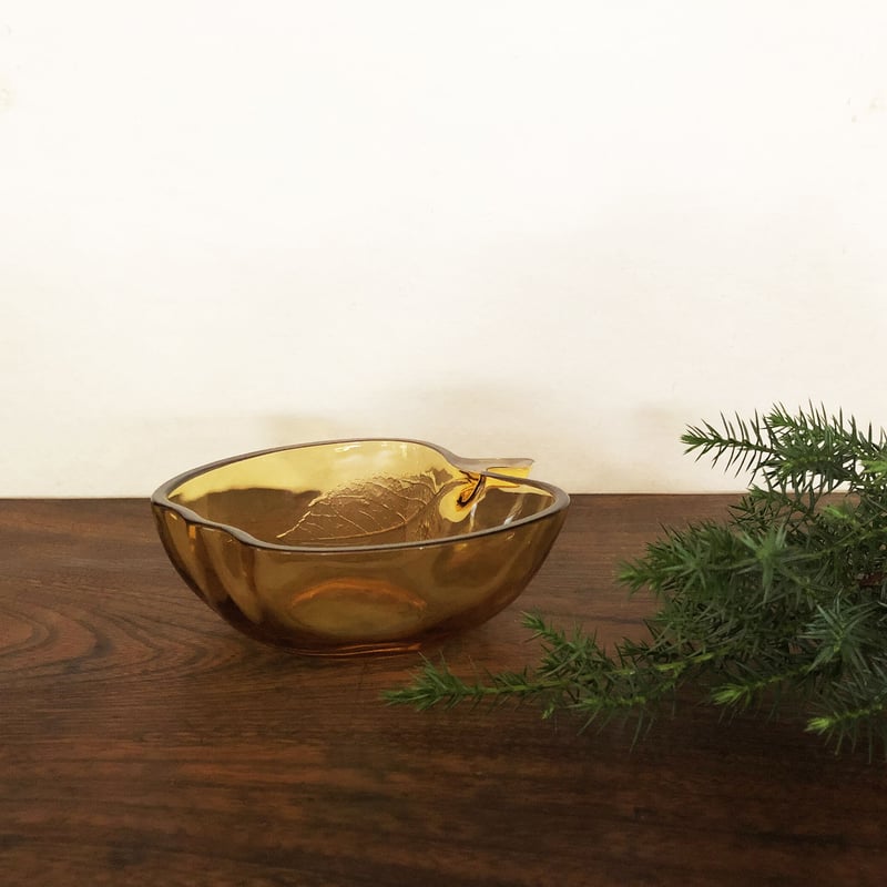 アンバーガラス 小鉢りんご 5セット〈古物〉 | 器屋 HAKOBE