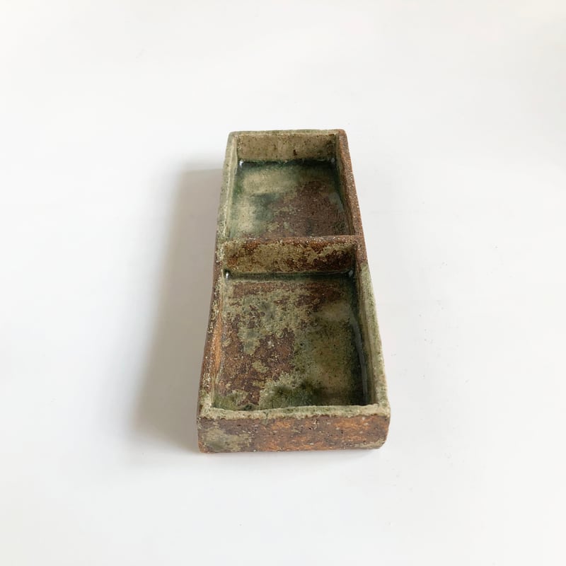 伊賀焼 忠央窯 秋野宏和 長角仕切皿 〈新品〉 | 器屋 HAKOBE