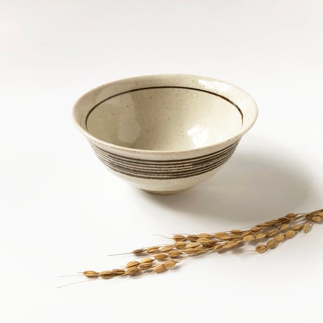 伊賀焼 長谷園 コマスジ 飯碗 〈新品〉