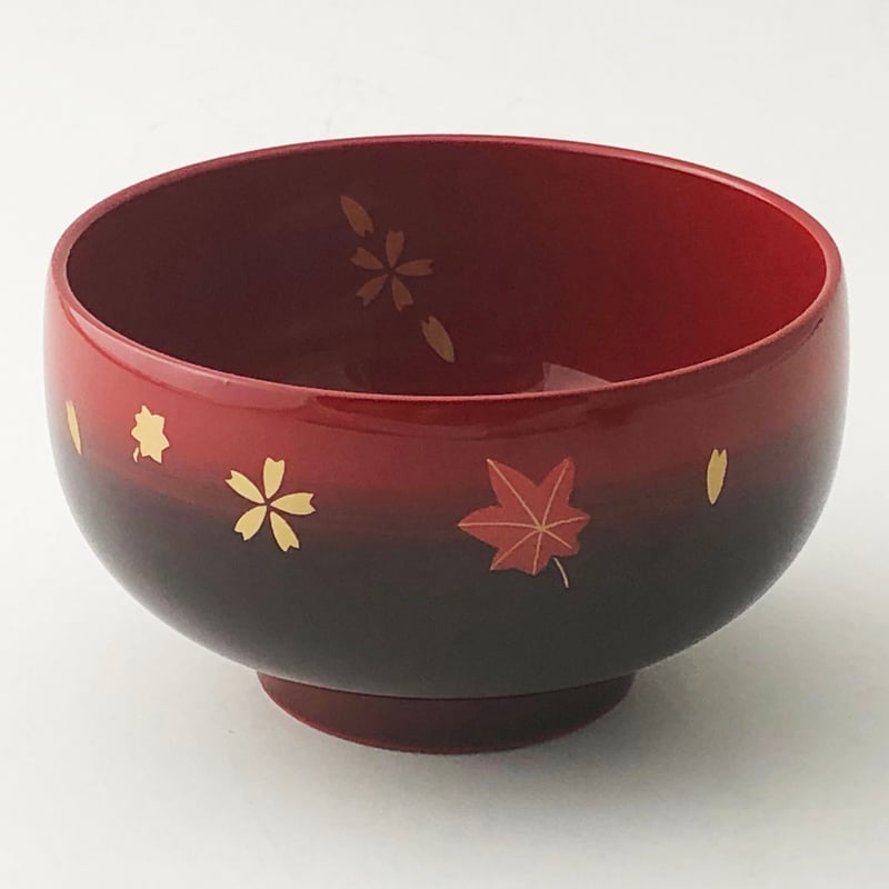 越前塗 ぼかし 春秋汁椀 5セット〈新古品〉 | 器屋 HAKOBE