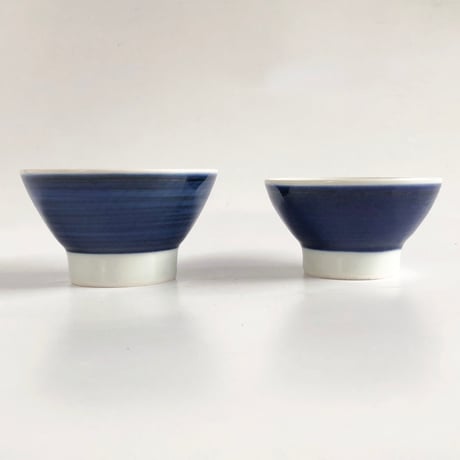 砥部焼 梅山窯 飯碗 くらわんか 呉須巻〈新品〉