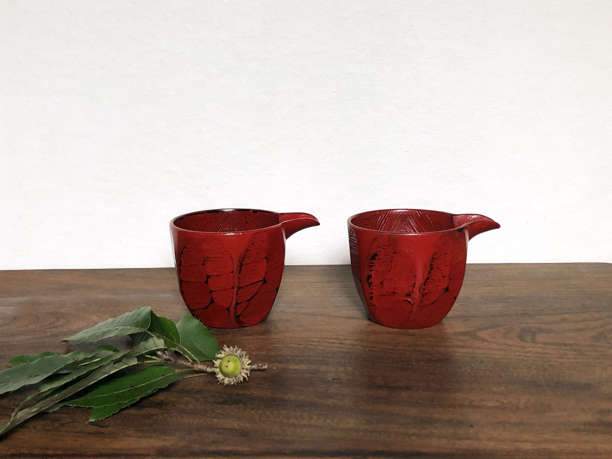 紀州漆器 根来塗 片口（小）2セット〈新品〉 | 器屋 HAKOBE