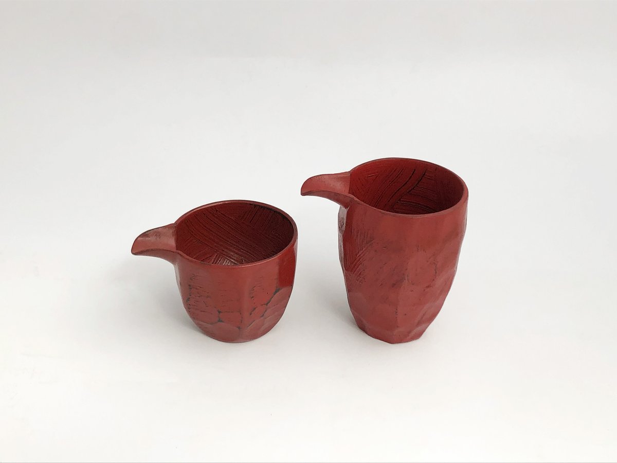 漆器　根来塗り　入り子(4点入)　3個セット 漆器 根来塗り 入り子(4点入) 3個セット