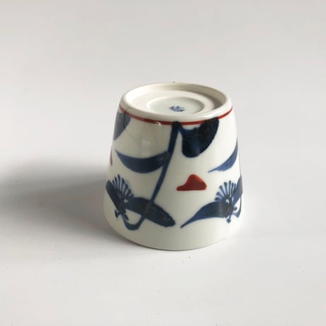 砥部焼 梅山窯 そば猪口 （小）露草〈新品〉