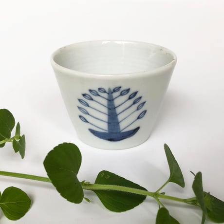 九谷焼 九谷青窯 蕎麦猪口 木立〈新品〉