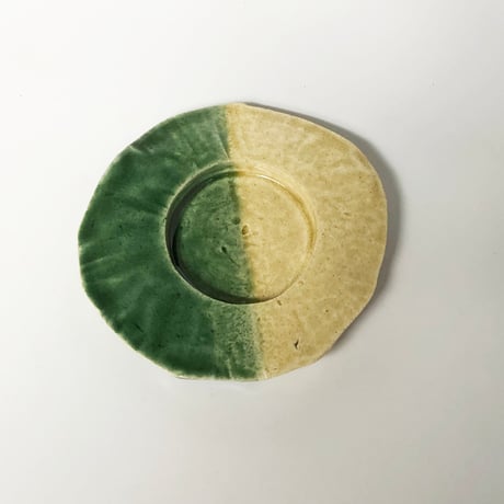 河村岳志 陶茶托 ツートンカラー〈新品〉