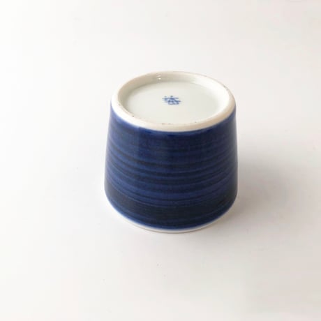 砥部焼 梅山窯 そば猪口 （小の小）呉須巻〈新品〉