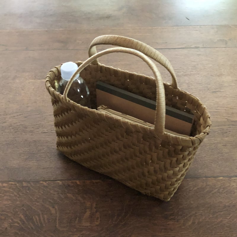 網代編みのかごバッグ（6本幅） うす茶〈新品〉 | 器屋 HAKOBE