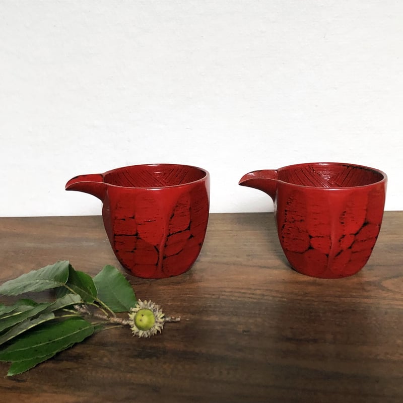 根来　漆　片口　江戸 根来 漆 片口 江戸初期 根来【漆器】 江戸初期 豆子 - 西洋