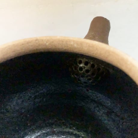 陶塾 急須 茶/黒（共茶漉し）〈新品〉