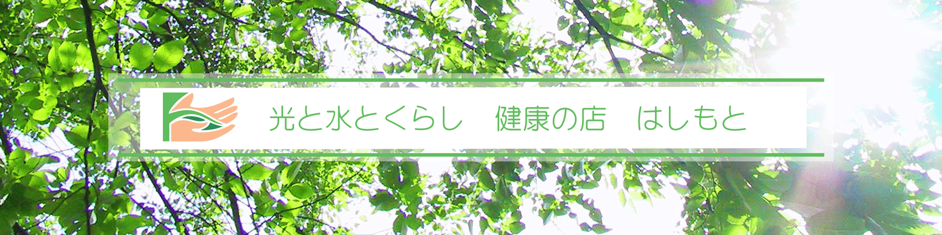 光と水とくらし　健康の店　はしもと