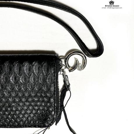 KMRii ・ケムリ・ Drop Purse・ 薄型・マルチ ウォレット・パイソンレザー