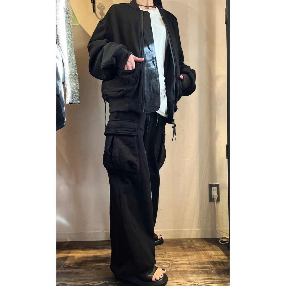 KMRiiケムリ新品フード付きブルゾンL2 KMRii ・ケムリ・Fleece Over Blouson・ブルゾン | MEGA