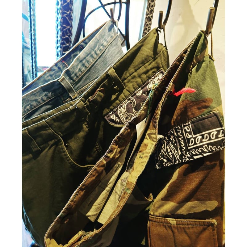 gunda ガンダ 迷彩サルエルパンツ