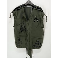 Share Spirit・PEACE NO FAKE・前ファス・マルチベスト・Olive・size S