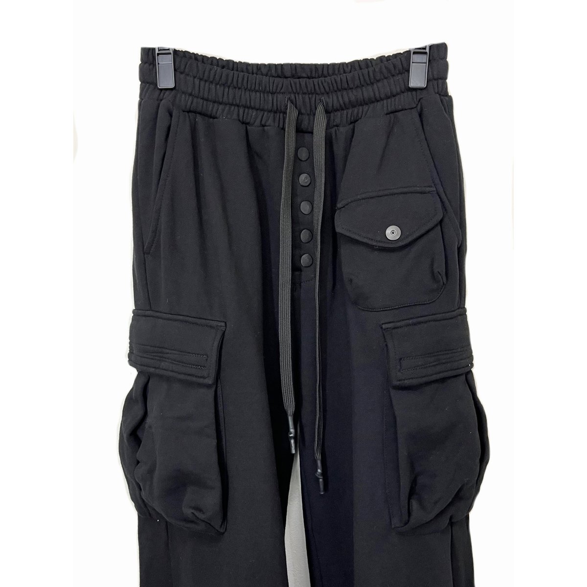 KMRii ケムリ 上質 スウェット ボンテージ カーゴパンツ ブラック 黒