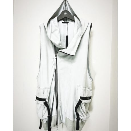 KMRii ・ケムリ・ Black Raven Vest 05・パーカーベスト