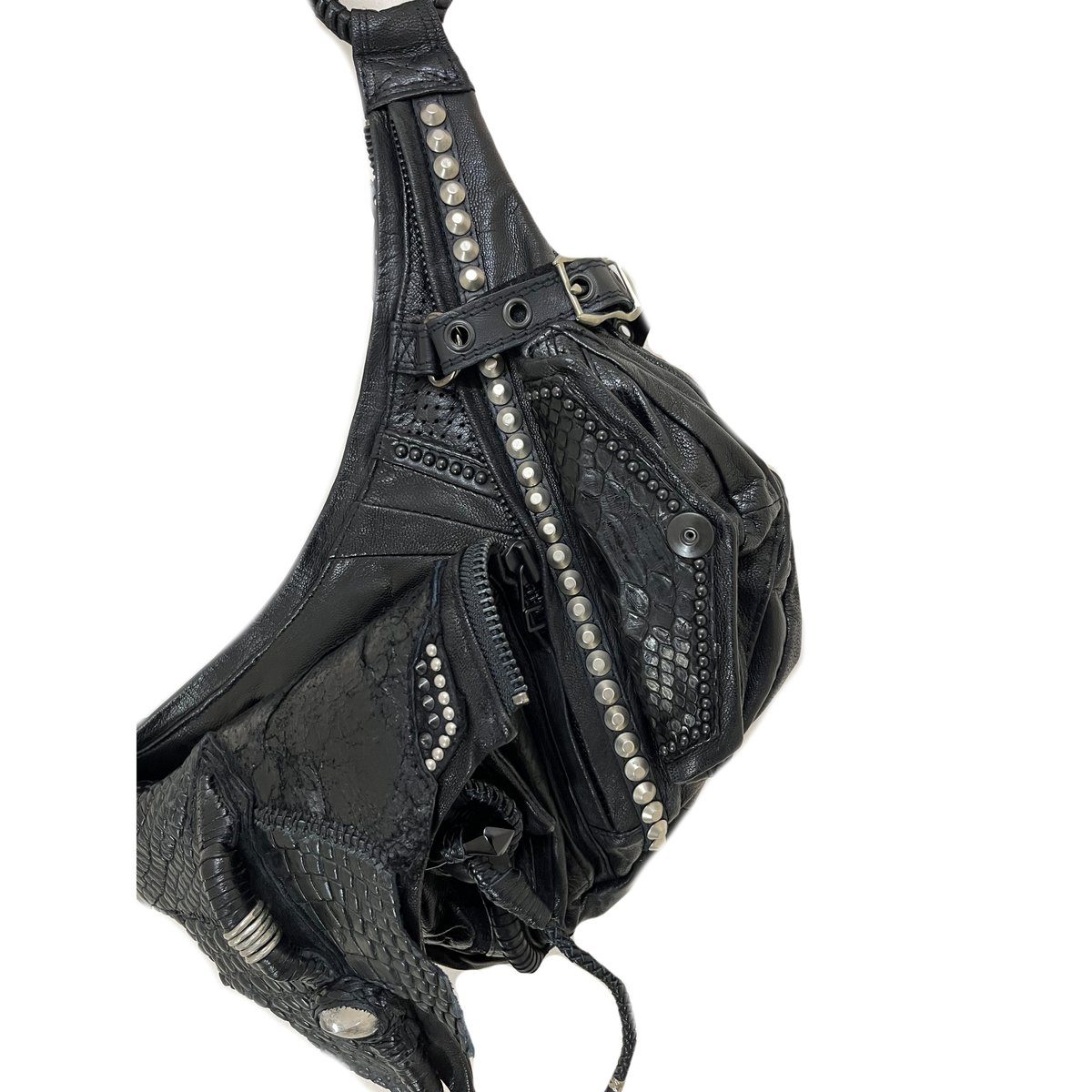 kmrii ショルダーバッグ ケムリ⭐︎KMRii⭐︎黒レザーショルダーバッグ