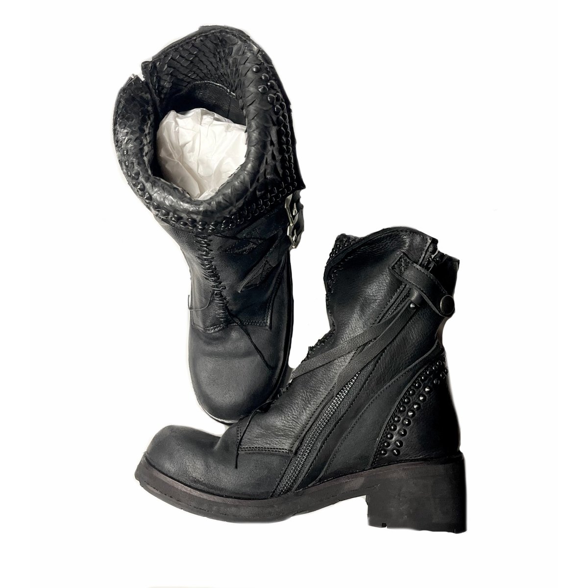 KMRii ・CRUSH SHORT BOOTS 04・size.37・レディースショートブ
