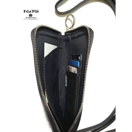 KMRii ・ケムリ・ Drop Purse・ 薄型・マルチ ウォレット・パイソンレザー
