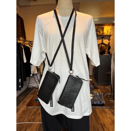 KMRii ・ケムリ・ Drop Purse・ 薄型・マルチ ウォレット・パイソンレザー