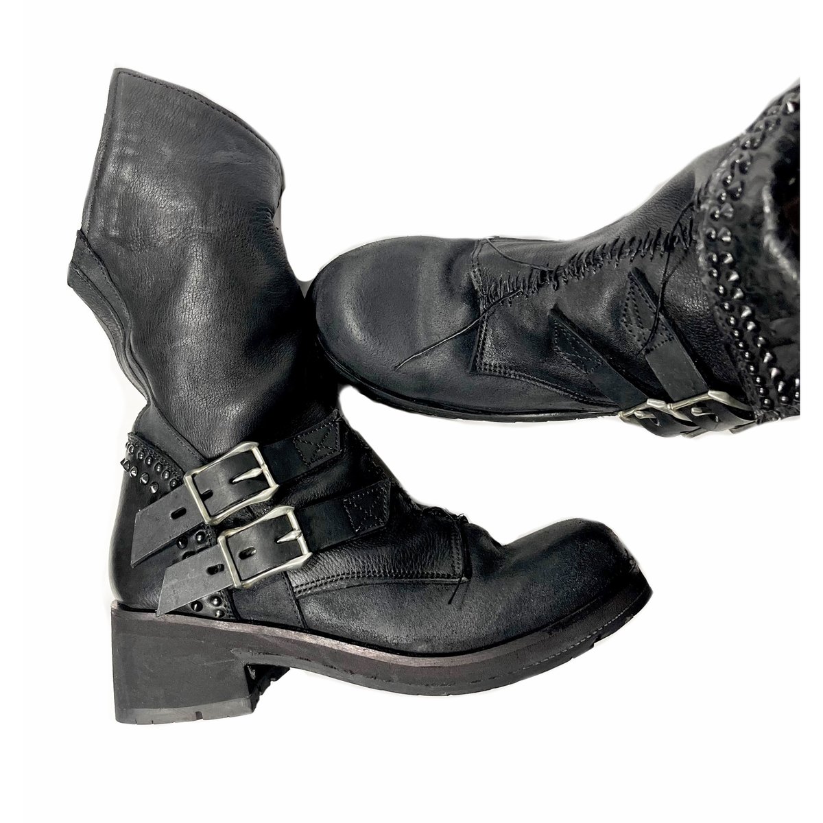 KMRii レザーブーツ 37 KMRii ・CRUSH SHORT BOOTS 04・size.37・レディースショートブ