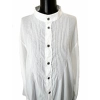 KMRii ・ Stand Coller Layer Shirt・Cotton Shirt