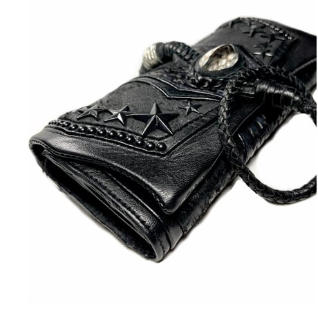 KMRii・ WB-Crystal Black Star/MB・Long Wallet・長財布