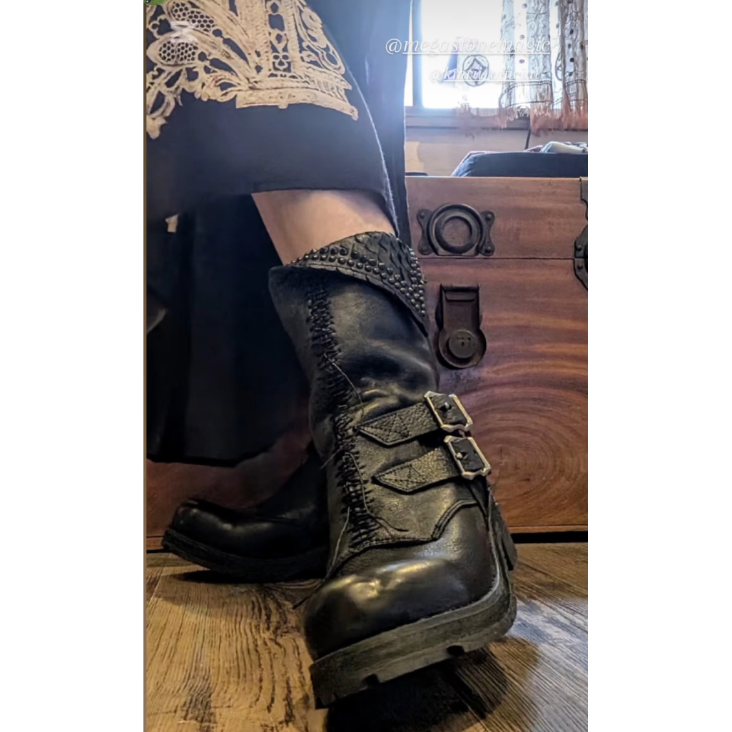 KMRii レザーブーツ 37 KMRii ケムリ 2402-BO02 Chrome Braided Boots 12クロム ブーツ レザー