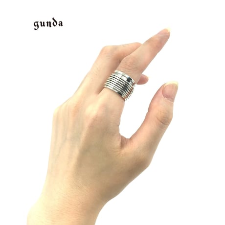 gunda ・ガンダ・HOOP RING/B ・silver925・シルバーリング・