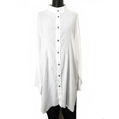 KMRii ・ Stand Coller Layer Shirt・Cotton Shirt