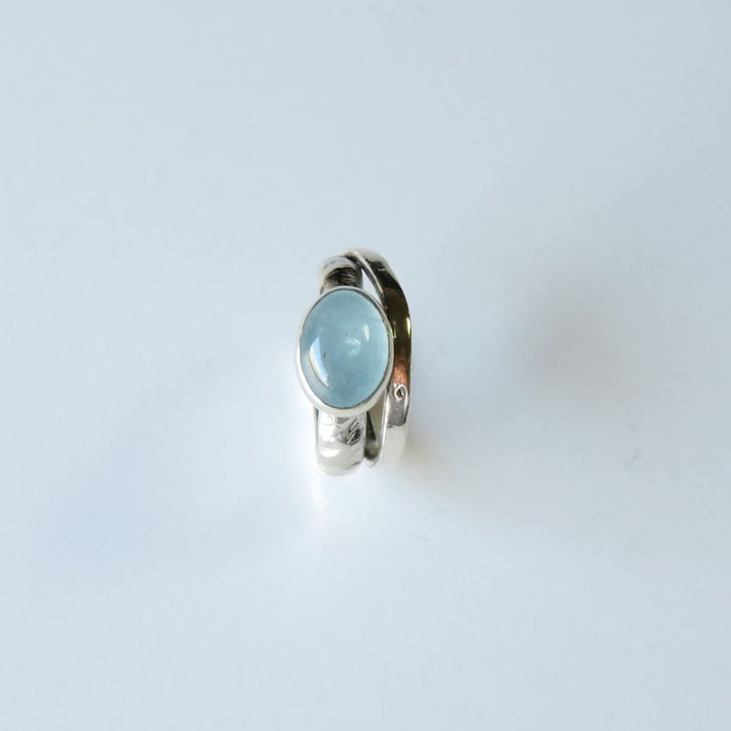 大人気!! 4℃ シルバー アクアマリン シェイプカット イヤーカフ アクアマリン / SILVER925 イヤーカフ | su-py
