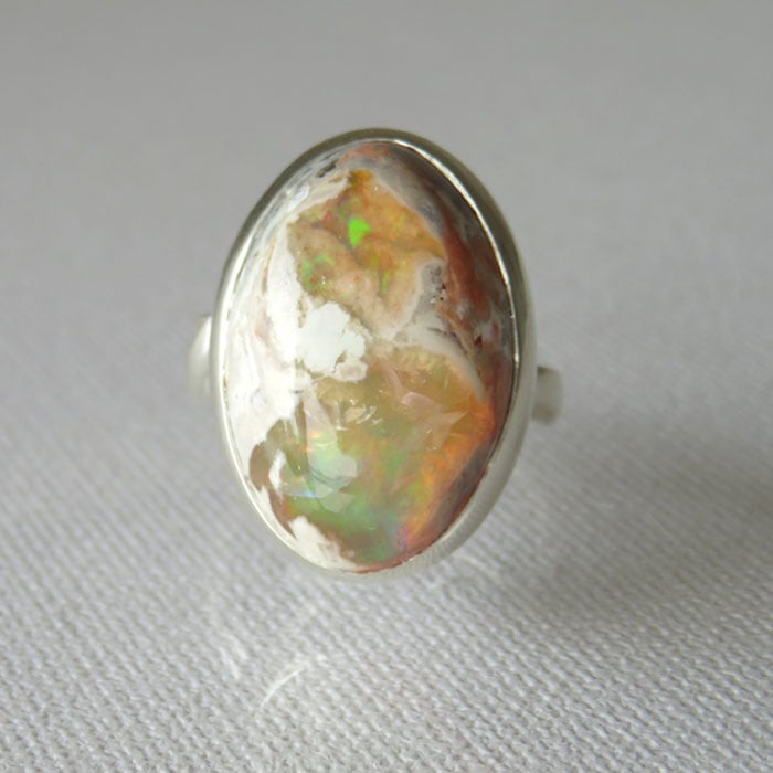 カンテラオパールリング（クリーム色）/ SV925 | su-py