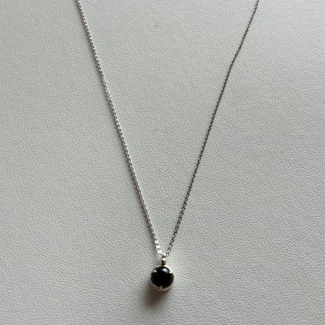 ブラックスピネルネックレス/ SV925