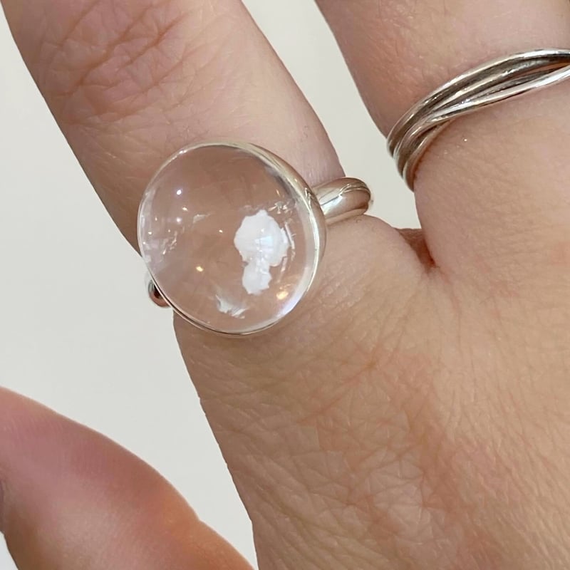 カルサイトインクォーツリング/ SV925 | su-py